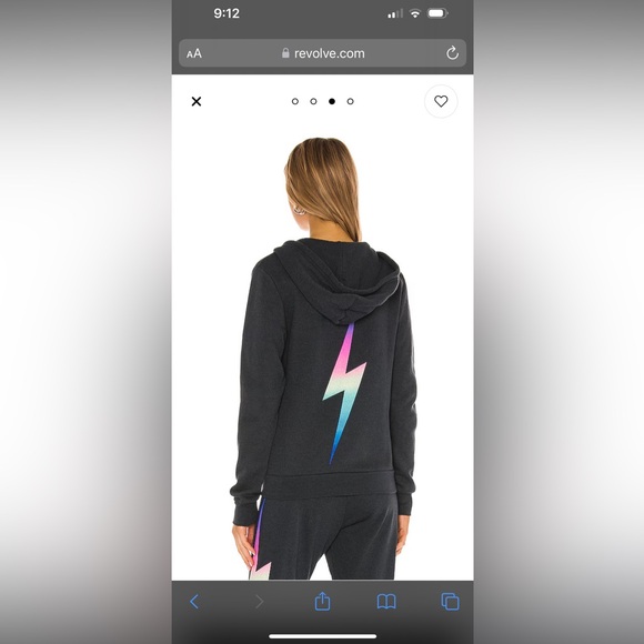 Aviator Nation Rainbow Bolt Zip Hoodie Small - Picture 3 of 9